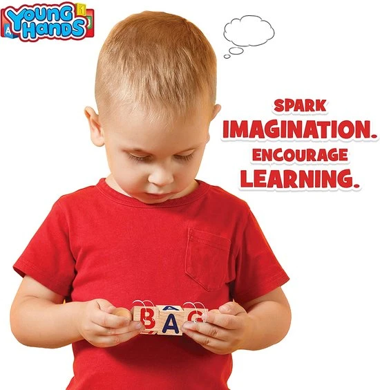 Creative Kids - Houten Leesblokken - Set Van 5 Draaiende Alfabetblokken - Easy-Grip Handvatten - Kleuterschool & Voorschoolse Leeractiviteiten - Letter Werk - Houten Montessori Speelgoed Geschenken Voor Kinderen & Peuters 7 Creative Kids - Houten Leesblokken - Set Van 5 Draaiende Alfabetblokken - Easy-Grip Handvatten - Kleuterschool & Voorschoolse Leeractiviteiten - Letter Werk - Houten Montessori Speelgoed Geschenken Voor Kinderen & Peuters - Afbeelding 5