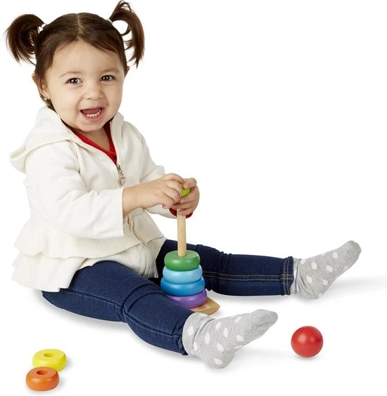 Melissa & Doug Houten Stapelaar Regenboog Kleuren 11 Melissa & Doug Houten Stapelaar Regenboog Kleuren - Afbeelding 9