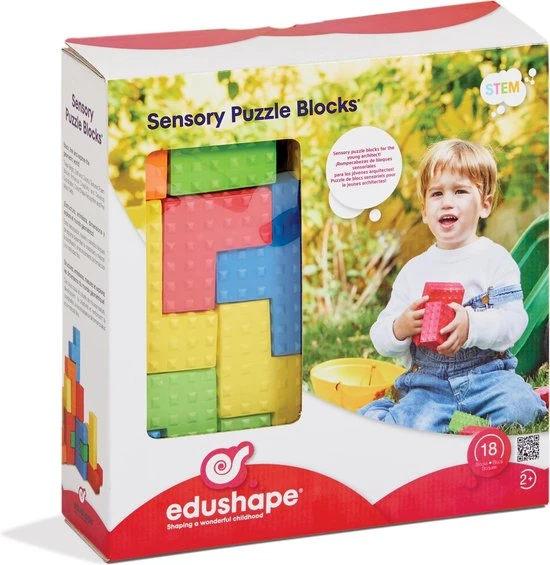 Edushape Sensorische Puzzel Blokken 6 Edushape Sensorische Puzzel Blokken - Afbeelding 4