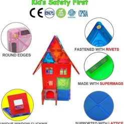 Fyse Magnetische Bouwtegels Voor Kinderen 60 Stuks, Magnetische Blokkenset Constructie STEM-magneten Speelgoed Voor Kinderen -Goedkope Blokken Winkel 550x565