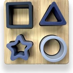 Merkloos Major Products Geometrie Puzzel Siliconen - Baby Puzzel - Peuterspeelgoed - Kinderspeelgoed - Educatief Speelgoed - Vormen Puzzel - Bamboo Blauw - Kindvriendelijke Silicone -Goedkope Blokken Winkel 550x566 1