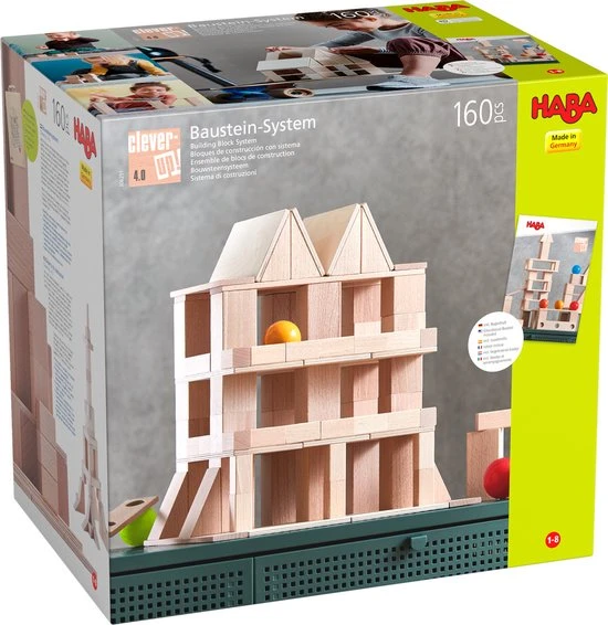 Haba Bouwstenen Clever-up! 4.0 Junior Hout 160-delig 3 Haba Bouwstenen Clever-up! 4.0 Junior Hout 160-delig