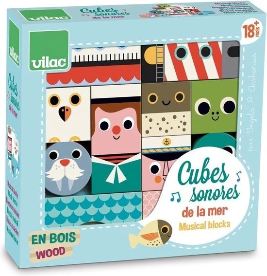 Vilac Houten Muziekblokken Aan De Zee - Handgemaakt 5 Vilac Houten Muziekblokken Aan De Zee - Handgemaakt - Afbeelding 3