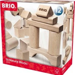 BRIO Blokkenset Naturel 50 Stuks - 30113