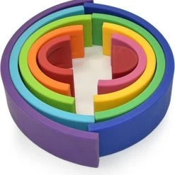 Ted & Fred Siliconen Regenboog |multi Color | Stapeltoren | Speelgoed |open Ended Play | BPA Vrij -Goedkope Blokken Winkel 550x573 6