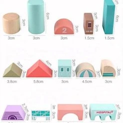 Kruzzel Houten Blokken Blokkendoos Stad Met Vloerpuzzel & Luxe Opbergzak - Grondpuzzel & 115 Kleurrijke Houten Bouwblokken Stapelblokken Bouwstenen Met Auto’s - Vervoer & Stad Bouwen Met Letters En Cijfers – Creatief – Leren - Spelen -Goedkope Blokken Winkel 550x574 3