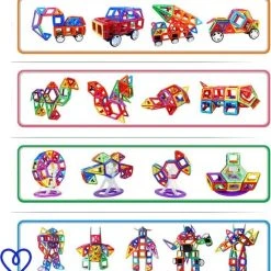 Magnificos - Luxe Magnetische Tegels - Montessori Speelgoed - Magnetische Bouwblokken - Magnetic Tiles - 106 Stuks -Goedkope Blokken Winkel 550x581 5