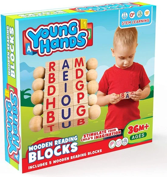 Creative Kids - Houten Leesblokken - Set Van 5 Draaiende Alfabetblokken - Easy-Grip Handvatten - Kleuterschool & Voorschoolse Leeractiviteiten - Letter Werk - Houten Montessori Speelgoed Geschenken Voor Kinderen & Peuters 9 Creative Kids - Houten Leesblokken - Set Van 5 Draaiende Alfabetblokken - Easy-Grip Handvatten - Kleuterschool & Voorschoolse Leeractiviteiten - Letter Werk - Houten Montessori Speelgoed Geschenken Voor Kinderen & Peuters - Afbeelding 7