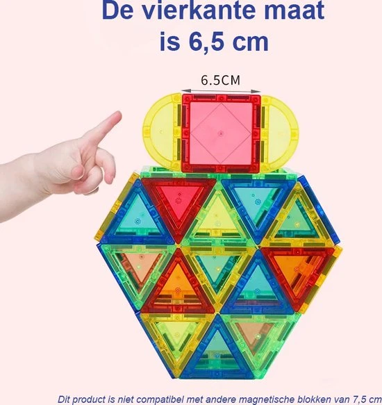 Fyse Magnetisch Speelgoed - Voordeelset 83 Stuks - Magnetische Bouwstenen - Veilig Voor Kinderen - Magna Tiles - Magnetisch Speelgoed - Stimuleer Creativiteit - Bouwset Met Magnetische Blokken 6 Fyse Magnetisch Speelgoed - Voordeelset 83 Stuks - Magnetische Bouwstenen - Veilig Voor Kinderen - Magna Tiles - Magnetisch Speelgoed - Stimuleer Creativiteit - Bouwset Met Magnetische Blokken - Afbeelding 4
