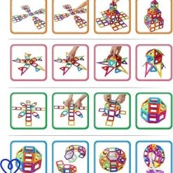 Magnificos - Luxe Magnetische Tegels - Montessori Speelgoed - Magnetische Bouwblokken - Magnetic Tiles - 106 Stuks -Goedkope Blokken Winkel 550x584 4