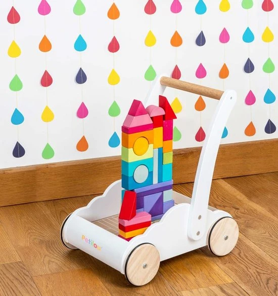 Letoyvan Le Toy Van - Regenboog Wolk Stapper - Houten Loopauto 3 Letoyvan Le Toy Van - Regenboog Wolk Stapper - Houten Loopauto