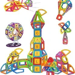 Fyse Magnetische Bouwstenen Set Voor Kinderen 160 Stuks, Magnetische Tegels Constructie STEM Magneten Speelgoed Kinderen
