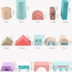 Vikids 4-in-1 Vloerpuzzel & 115 Kleurrijke Houten Bouwstenen Met Autos - Vervoer & Stad Bouwen Met Letters En Cijfers -Goedkope Blokken Winkel 550x587