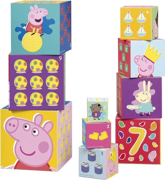 Bambolino Toys - Peppa Pig Stapelkubus - Stapelvormen 3 Bambolino Toys - Peppa Pig Stapelkubus - Stapelvormen