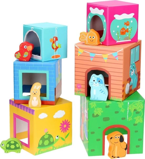 Legler Stapel Kubussen Met Huisdieren - Multi Kleuren - Houten Speelgoed Vanaf 1 Jaar 11 Legler Stapel Kubussen Met Huisdieren - Multi Kleuren - Houten Speelgoed Vanaf 1 Jaar - Afbeelding 9