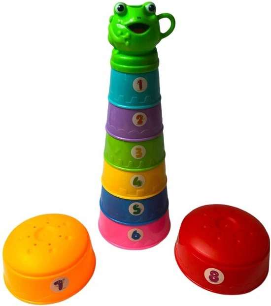 Merkloos Stapeltoren Baby Speelgoed - Met Cijfers + Kikkertje - Kleurrijke Stapelbekers - Educatief Speelgoed 13 Merkloos Stapeltoren Baby Speelgoed - Met Cijfers + Kikkertje - Kleurrijke Stapelbekers - Educatief Speelgoed - Afbeelding 11