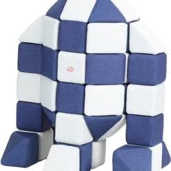 JollyHeap Jolly Heap - 50 Stuks Stoffen Zachte Blokken - Bouwblokken - Kwaliteit - Sensorisch Speelgoed - Veilig En Handgemaakt - Blokken Van Stof - Geluidsarm