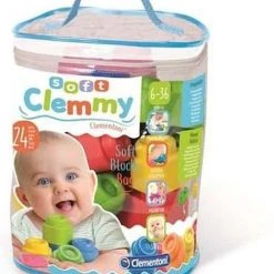 Clementoni Soft Clemmy - Stapelblokken - Baby Blokken - 24 Zachte Speelblokken - 6-36 Maanden