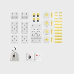 Modu Dreamer Kit - Zachte Blokken -33 Onderdelen - Speelgoed 1 -2 -3 Jaar - Mega Blocks Grijs- Geel -Goedkope Blokken Winkel 550x645 6