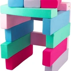 Viking Choice Foam Blokken Kinderen - 15 Delig - XXL Bouwblokken - Blauw, Roze, Paars, Mint -Goedkope Blokken Winkel 550x650 2