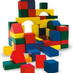 Marionette Wooden Toys Houten Speelgoed-Blokken - Vanaf 2 Jaar - 100 Stuks - In Opbergton - Rood-Geel-Groen-Blauw -Goedkope Blokken Winkel 550x655 3