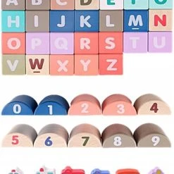 Kruzzel Houten Blokken Blokkendoos Stad Met Vloerpuzzel & Luxe Opbergzak - Grondpuzzel & 115 Kleurrijke Houten Bouwblokken Stapelblokken Bouwstenen Met Auto’s - Vervoer & Stad Bouwen Met Letters En Cijfers – Creatief – Leren - Spelen -Goedkope Blokken Winkel 550x663