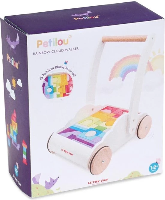 Letoyvan Le Toy Van - Regenboog Wolk Stapper - Houten Loopauto 14 Letoyvan Le Toy Van - Regenboog Wolk Stapper - Houten Loopauto - Afbeelding 12