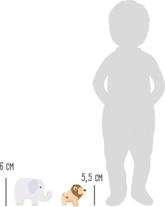 Small Foot Company Safari Dieren - Stapel- En Evenwichtsspel - Houten Speelgoed Vanaf 1 Jaar 5 Small Foot Company Safari Dieren - Stapel- En Evenwichtsspel - Houten Speelgoed Vanaf 1 Jaar - Afbeelding 3