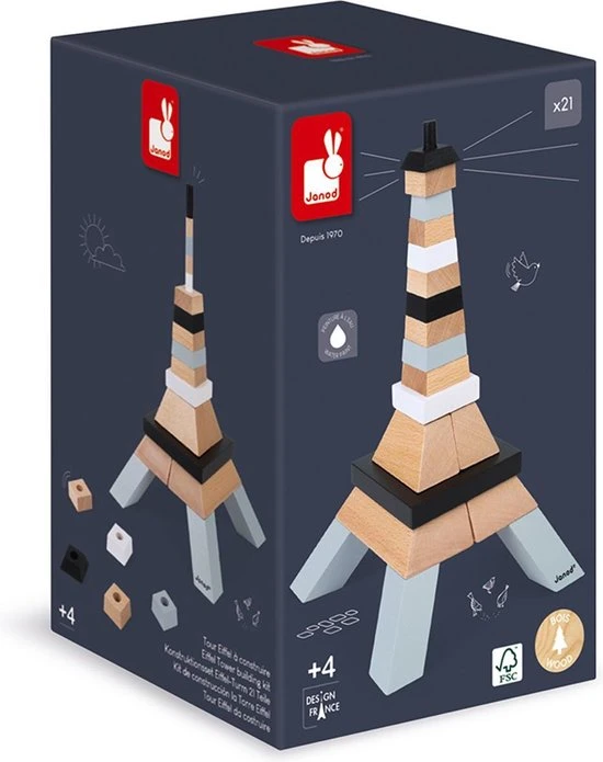 Janod Blokken - Eiffeltoren 4 Janod Blokken - Eiffeltoren - Afbeelding 2