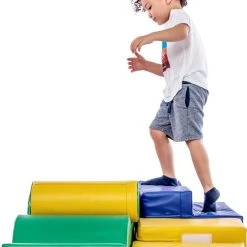 YJZQ Peuter Grote Zachte Bouwstenen Set-6 Stuk Set Kleurrijke Zachte Schuim Speeltijd Bouwstenen Voor Baby's En Kinderen-Trappen En Glijbanen Voorschoolse Speelgoed Voor Klimmen/Glijden En Kruipen-Stijl B -Goedkope Blokken Winkel 550x696 2