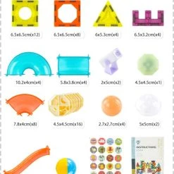 STEM Nieuwe Licht Magnetische Blokken-75 Stuk-3D Magnetisch Speelgoed- Magnetische Bouwset Met Verlichting-Light Magnetic Blocks -Goedkope Blokken Winkel 550x707