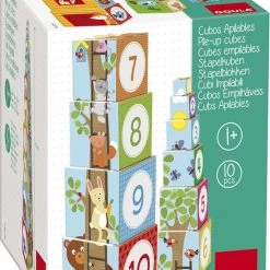 Goula Stapelblokken - Bosdieren - 10 Kubussen