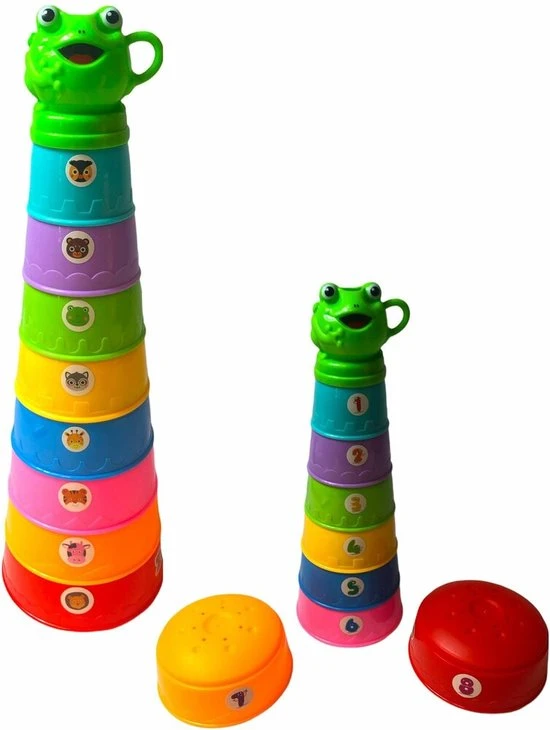 Merkloos Stapeltoren Baby Speelgoed - Met Cijfers + Kikkertje - Kleurrijke Stapelbekers - Educatief Speelgoed 7 Merkloos Stapeltoren Baby Speelgoed - Met Cijfers + Kikkertje - Kleurrijke Stapelbekers - Educatief Speelgoed - Afbeelding 5