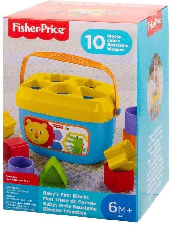 Fisher-Price Baby's Eerste Blokken Vernieuwde Editie - Blokkendoos - 10 Onderdelen 16 Fisher-Price Baby's Eerste Blokken Vernieuwde Editie - Blokkendoos - 10 Onderdelen - Afbeelding 14
