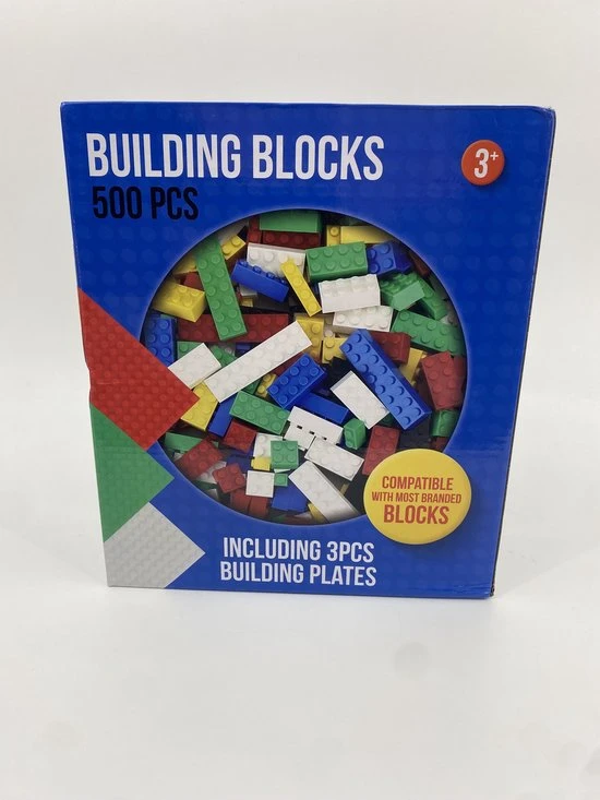 Merkloos Lego Bouwblokken - 500 Stuks - Grootverpakking - Standaard Bouwstenen - Knutselen. Let Op! Nu Met Blauwe Zweetbandjes Van Het Merk Cube, Zie Foto! 5 Merkloos Lego Bouwblokken - 500 Stuks - Grootverpakking - Standaard Bouwstenen - Knutselen. Let Op! Nu Met Blauwe Zweetbandjes Van Het Merk Cube, Zie Foto! - Afbeelding 3