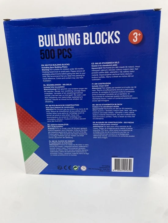 Merkloos Lego Bouwblokken - 500 Stuks - Grootverpakking - Standaard Bouwstenen - Knutselen. Let Op! Nu Met Blauwe Zweetbandjes Van Het Merk Cube, Zie Foto! 7 Merkloos Lego Bouwblokken - 500 Stuks - Grootverpakking - Standaard Bouwstenen - Knutselen. Let Op! Nu Met Blauwe Zweetbandjes Van Het Merk Cube, Zie Foto! - Afbeelding 5