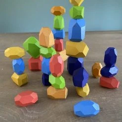 Femur - Houten Stapelstenen - Traditionele Kleuren - Stapelblokken Uitgebreide Set - Balancerende Stenen - Speelblokken - Montessori Speelgoed - Kinder Speelgoed - Educatieve Puzzel - Stapeltoren - Handgemaakt Speelgoed - 36 STUKS -Goedkope Blokken Winkel 550x733 3