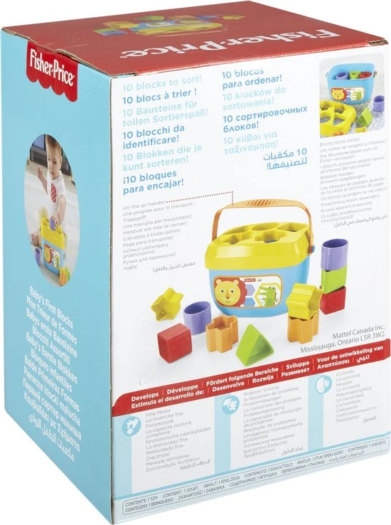 Fisher-Price Baby's Eerste Blokken Vernieuwde Editie - Blokkendoos - 10 Onderdelen 15 Fisher-Price Baby's Eerste Blokken Vernieuwde Editie - Blokkendoos - 10 Onderdelen - Afbeelding 13
