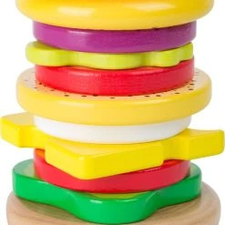 Small Foot Company Stapel Hamburger (10 Lagen) - FSC - Houten Speelgoed Vanaf 1,5 Jaar