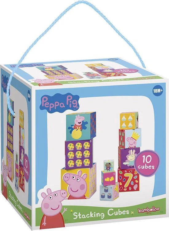 Bambolino Toys - Peppa Pig Stapelkubus - Stapelvormen 4 Bambolino Toys - Peppa Pig Stapelkubus - Stapelvormen - Afbeelding 2