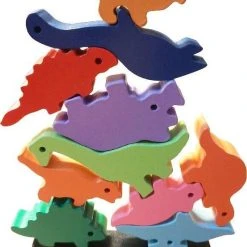 Van Theo Stapeldiertjes Dino's - Houten Blokken – Balansspel – Duurzaam Speelgoed – Stapelblokken - Dieren -Goedkope Blokken Winkel 550x758