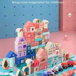 Magic Color Houten Blokkenset - Vormenset Met Auto's - 115 Blokken - Milieuvriendelijke Waterverf - Educatief Houten Speelgoed -Goedkope Blokken Winkel 550x792