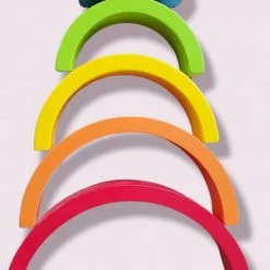 Small Foot Company Small Foot - Wooden Building Blocks Rainbow -Goedkope Blokken Winkel 550x794