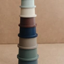 Mushie Stapeltoren - Stacking Cups - Stapelbekers - FOREST
