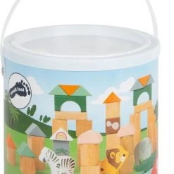 Small Foot Company Small Foot - Houten Bouw Blokken "Safari" - Speelgoed - Houten Speelgoed 1 Jaar - Bouwblokken -Goedkope Blokken Winkel 550x813