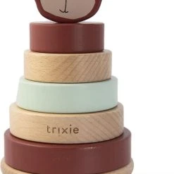 Trixie Stapelspeelgoed Mr. Monkey 18 Cm Hout Bruin 7-delig