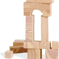 Edushape Hout-Imitatie Foam Blokken - 80 Stuks In Tas -Goedkope Blokken Winkel 550x815