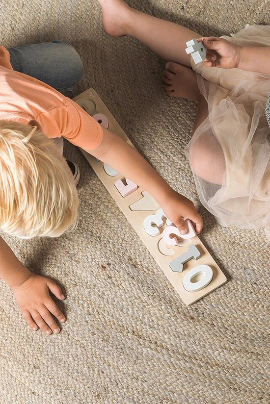 Jollein Houten Puzzel - Cijfers 1-9 - Grijs & Wit 10 Jollein Houten Puzzel - Cijfers 1-9 - Grijs & Wit - Afbeelding 8