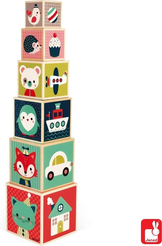 Janod Stapeltoren Blokken 6 Janod Stapeltoren Blokken - Afbeelding 4